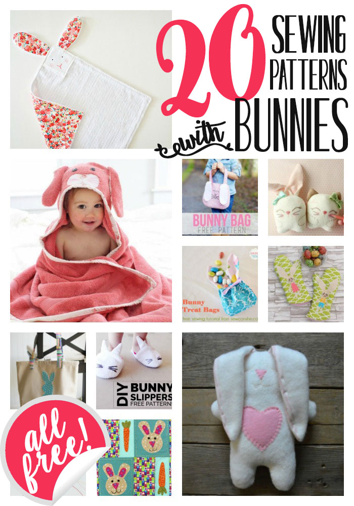 20 Sewing Patterns With Bunnies